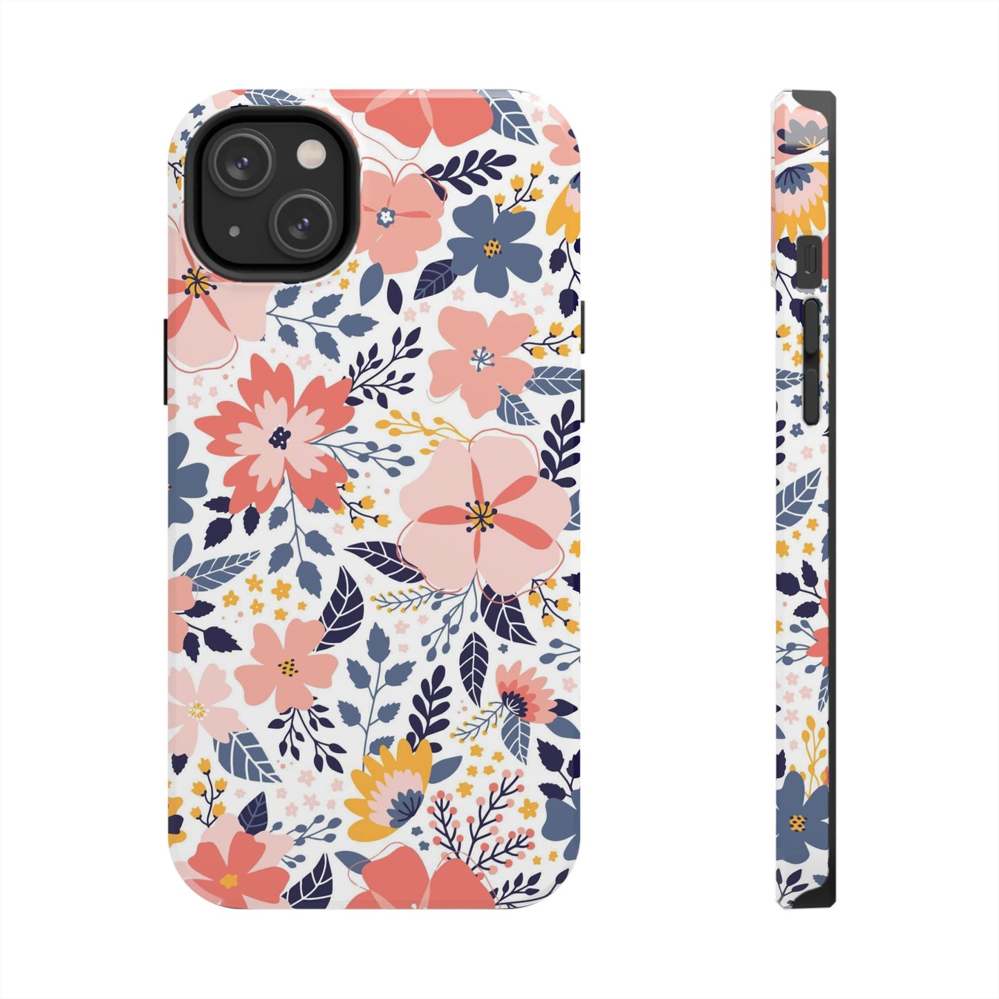 seamless pattern with abstract flowers Tough Phone Cases iPhone 14 Plus