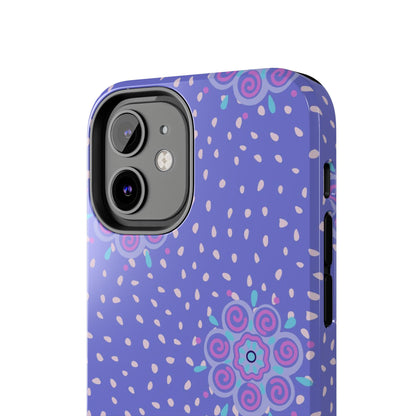 Abstract ethnic bud flower seamless pattern Tough Phone Cases