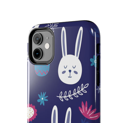 Seamless pattern with cute hand drawn bunnies Tough Phone Case