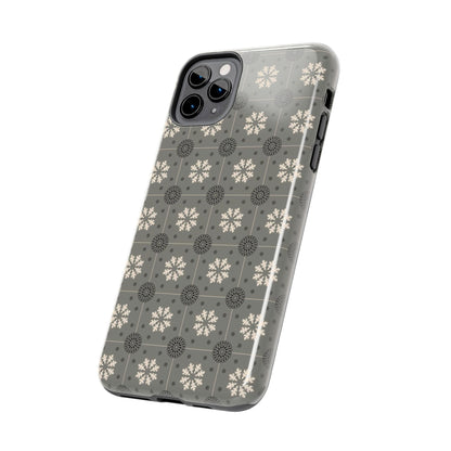 Grey Mosaic Pattern Tough Phone Cases