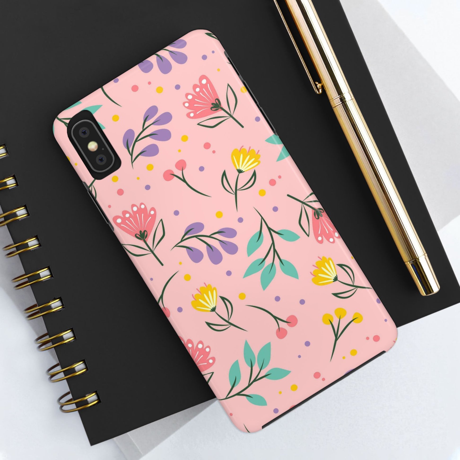 beautiful seamless handrawn floral Tough Phone Cases