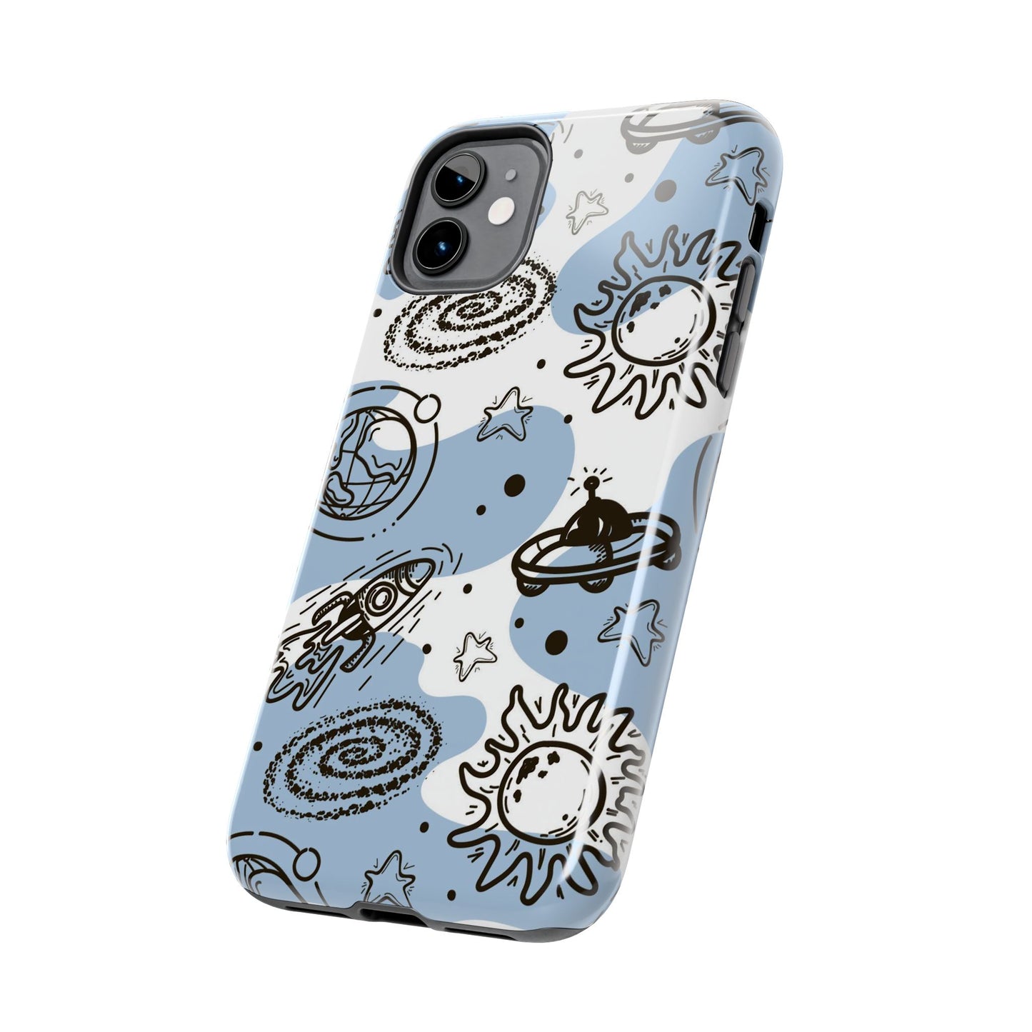 Seamless pattern of rockets, planets, comets Tough Phone Cases