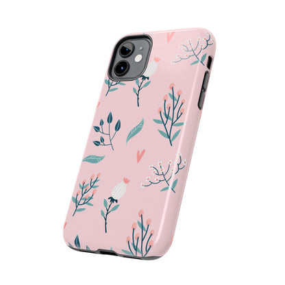 Floral seamless pattern. Garden flowers branches Tough Phone Cases