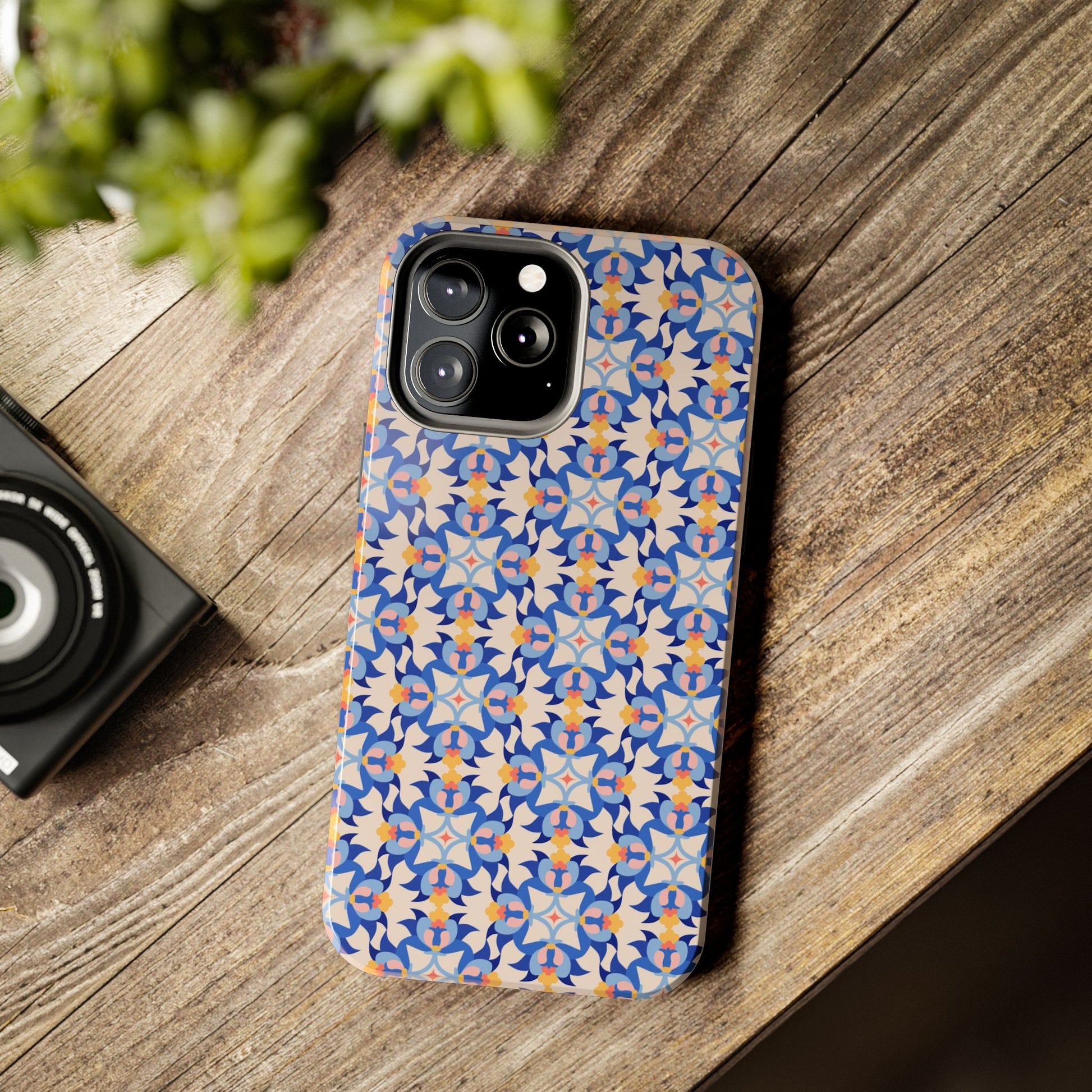 Floral Tile Pattern Tough Phone Cases