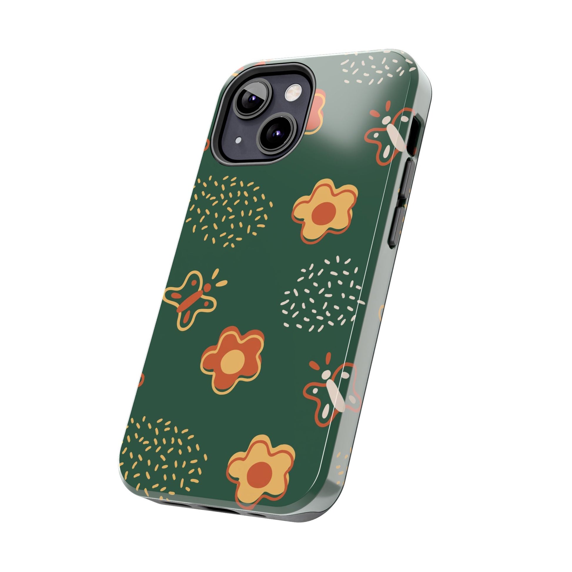 Seamless pattern with flowers and butterflies Tough Phone Cases