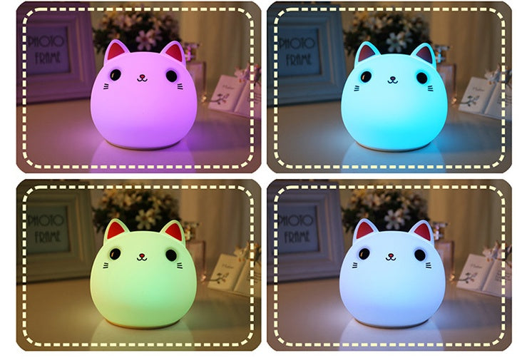 Cute Cat Silicone LED Lamp