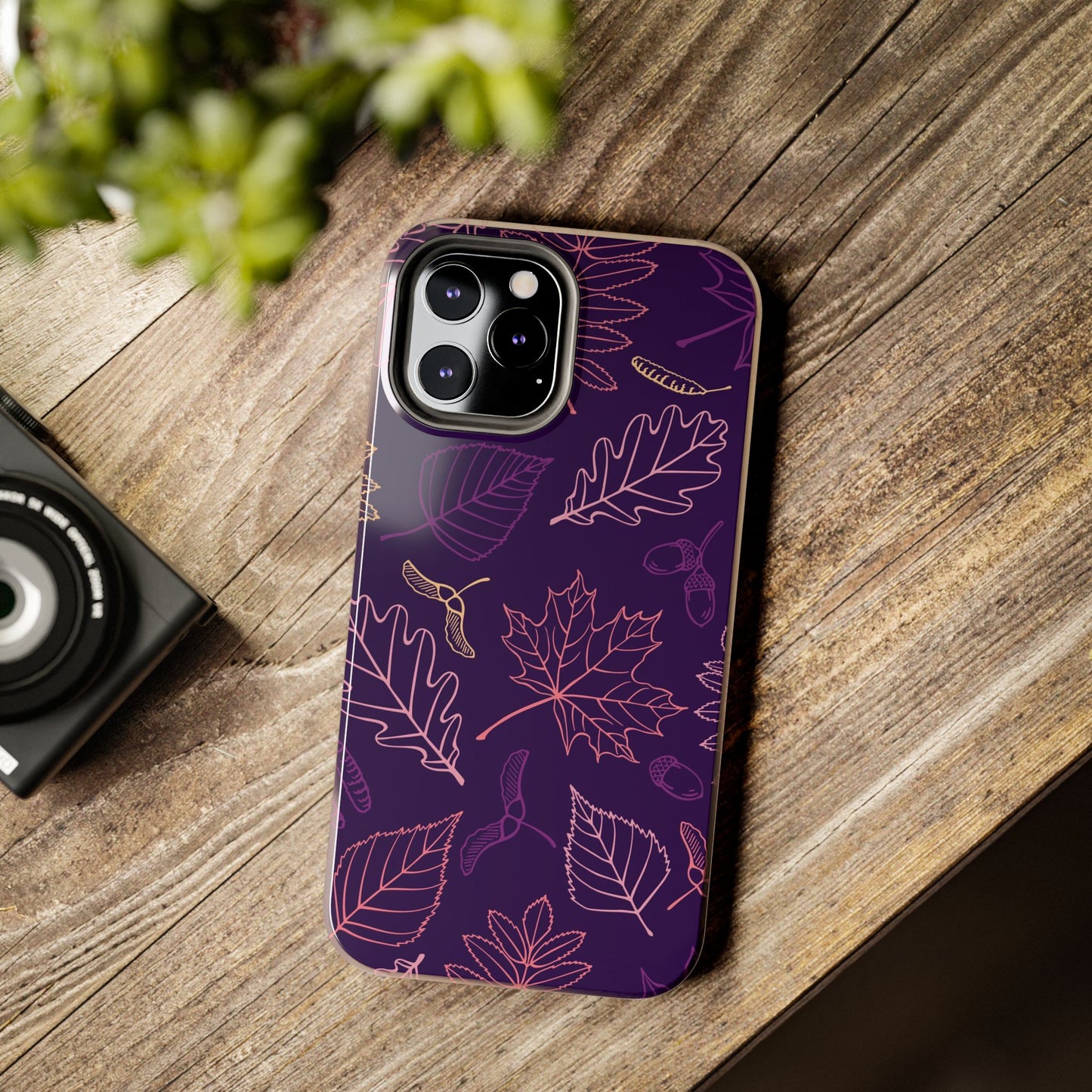 Seamless pattern with autumn leaves Tough Phone Cases