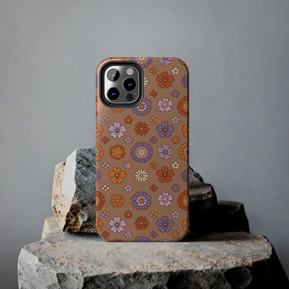 Groovy daisy flowers Tough Phone Cases