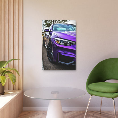 Stunning Purple Car Metal Sign - Perfect Wall Decor for Car Enthusiasts