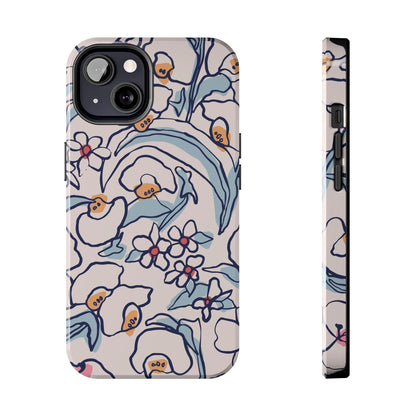 hand-drawn flower sketch Tough Phone Cases iPhone 13