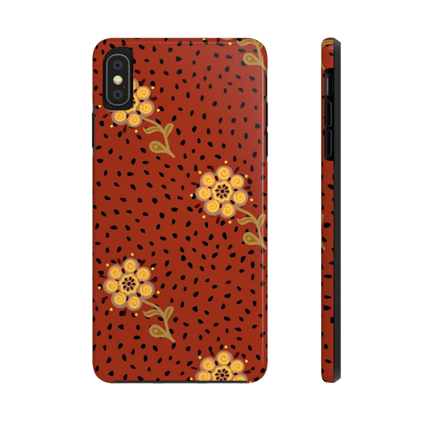 Abstract ethnic flower seamless pattern Tough Phone Cases iPhone XS MAX