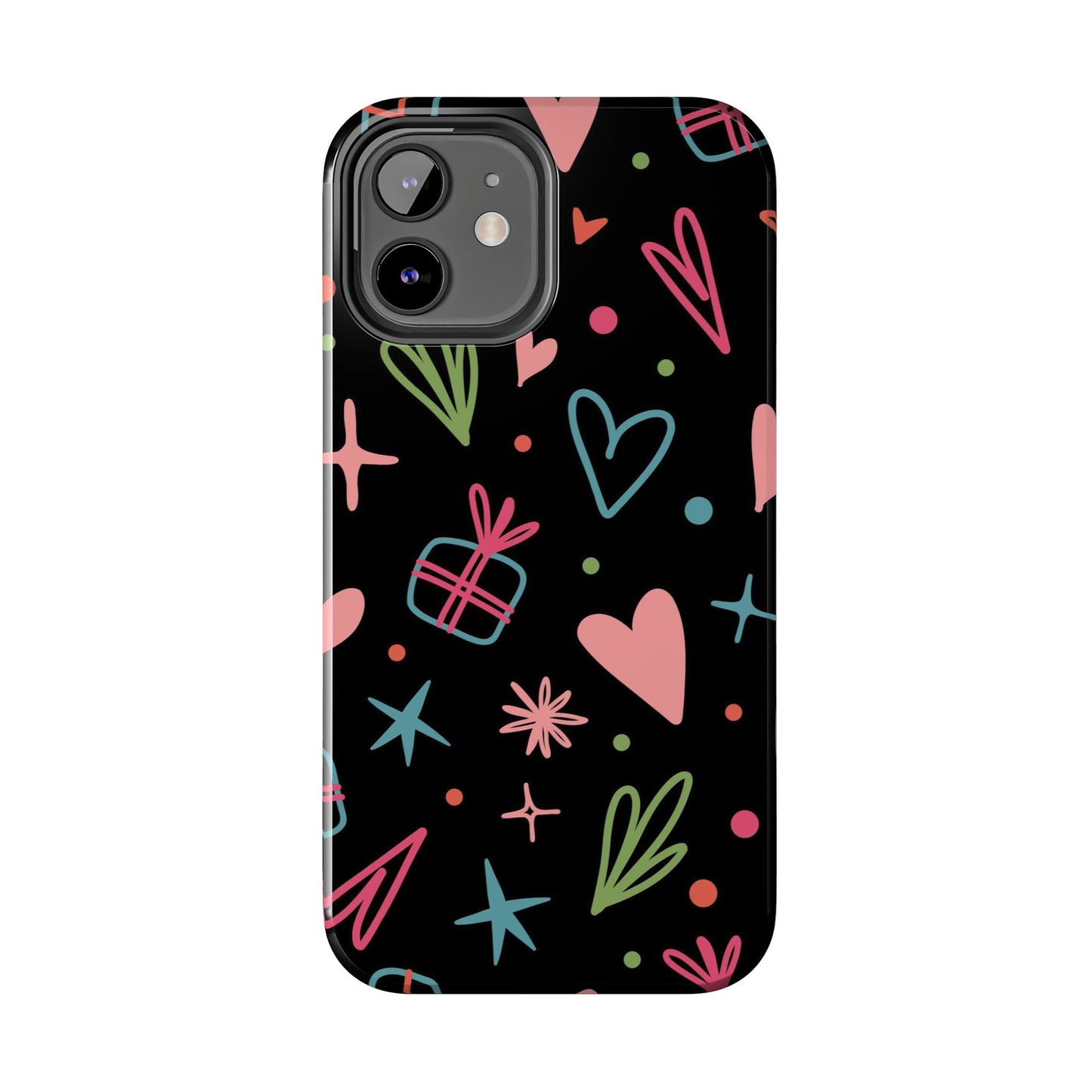 Valentine Day Doodle seamless pattern Tough Phone Cases