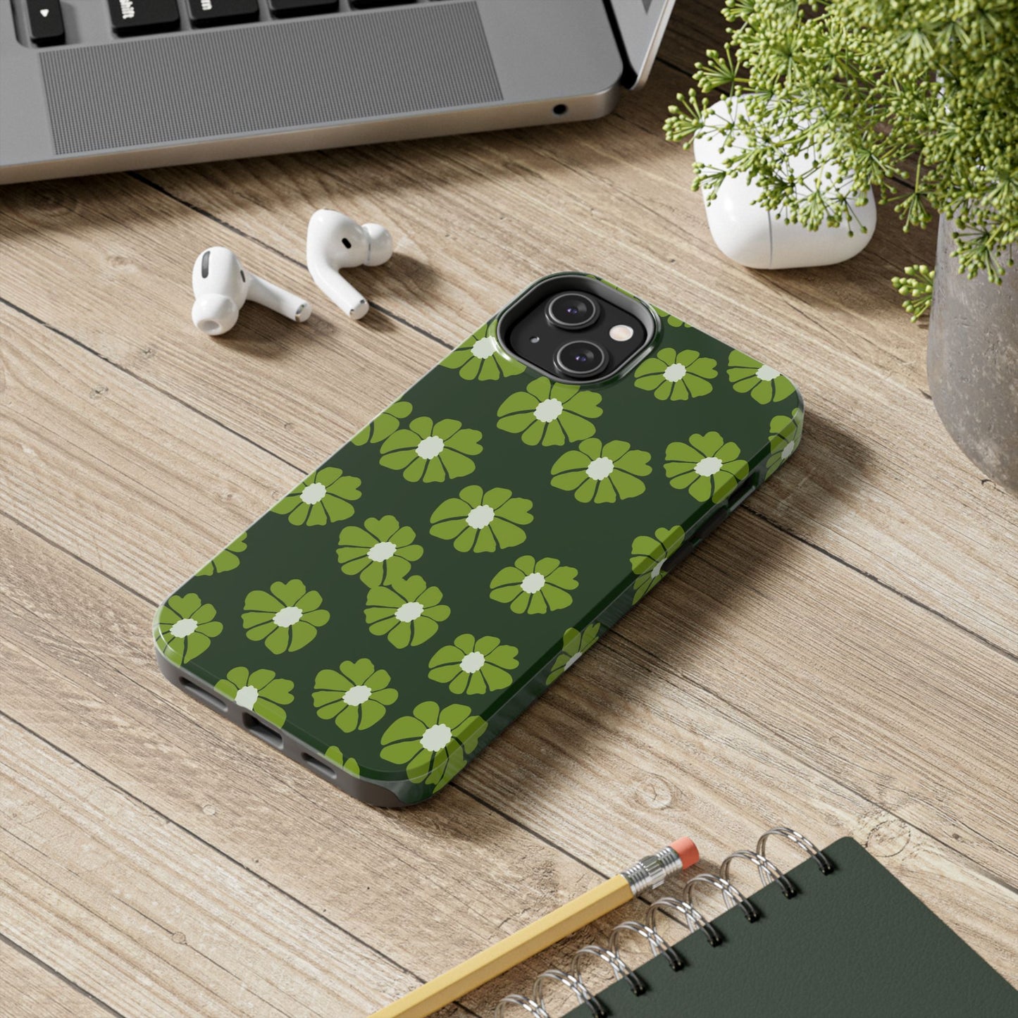 Retro groovy flowers seamless pattern Tough Phone Cases