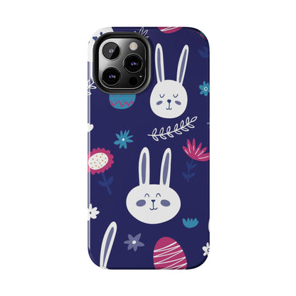 Seamless pattern with cute hand drawn bunnies Tough Phone Case