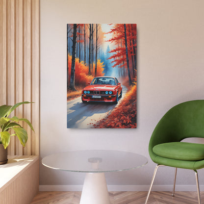 Autumn Drive Metal Art Sign