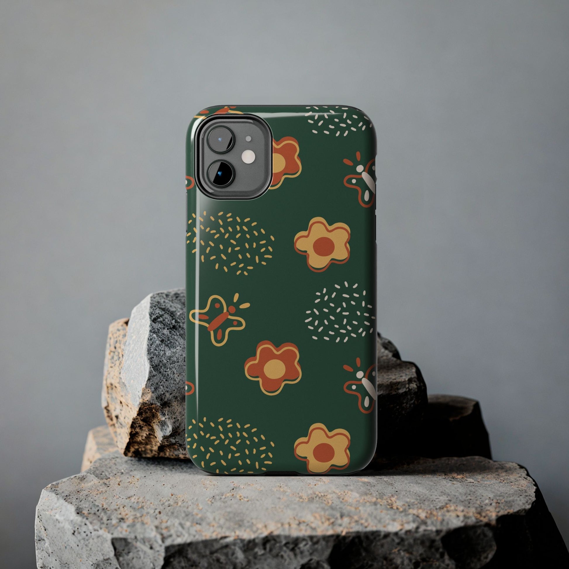 Seamless pattern with flowers and butterflies Tough Phone Cases