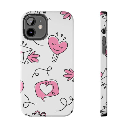 Seamless pattern of valentines calendars Tough Phone Cases iPhone 12