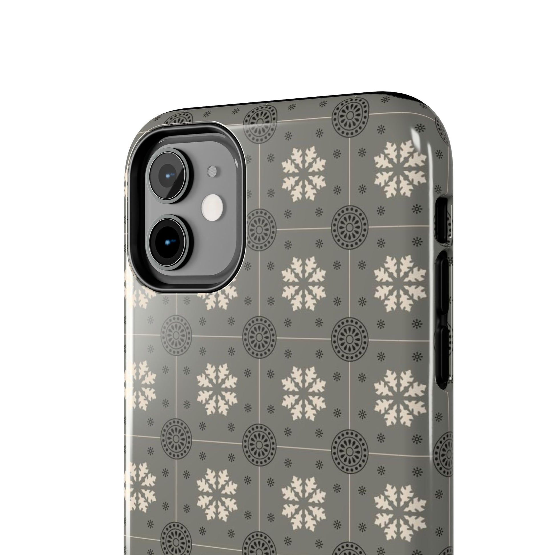 Grey Mosaic Pattern Tough Phone Cases