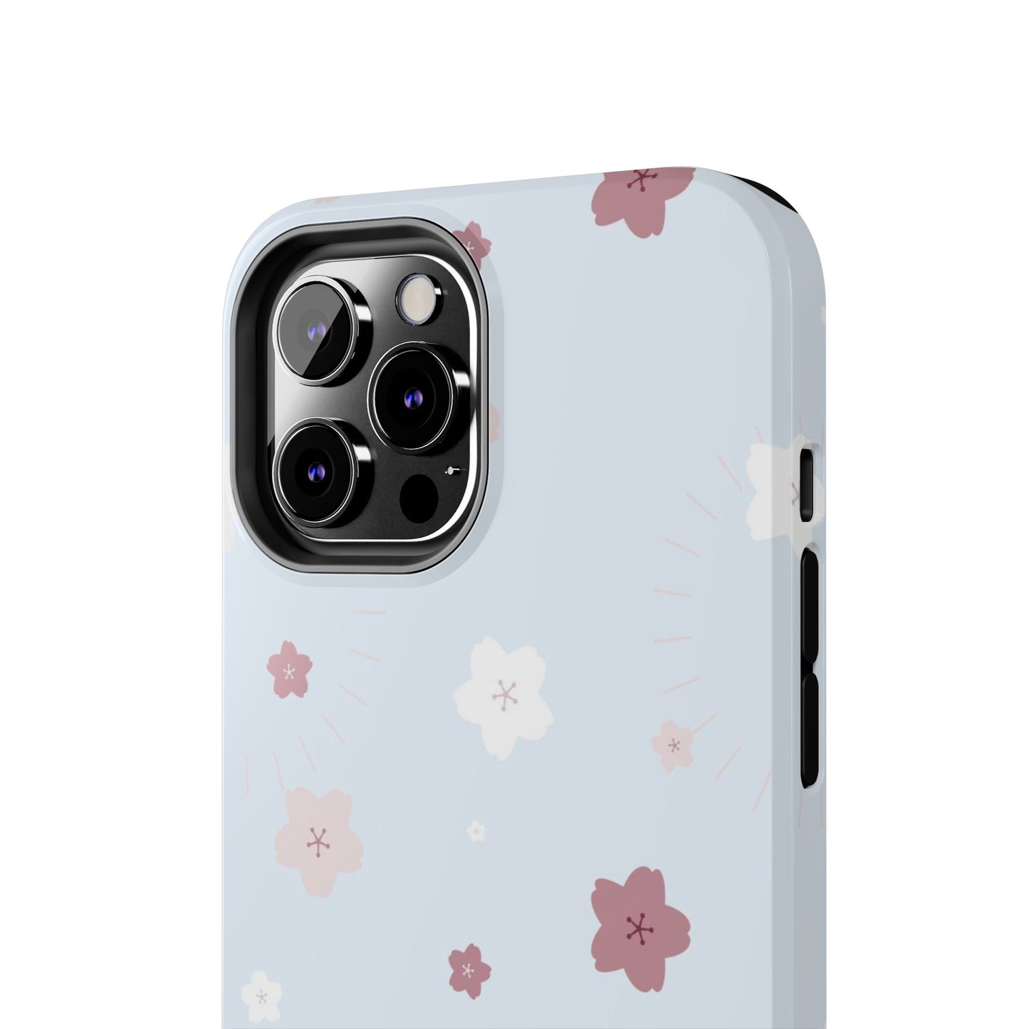 seamless cute lovely pink and white cherry blossom Tough Phone Cases