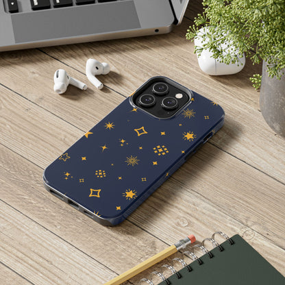 pattern on a blue Tough Phone Cases