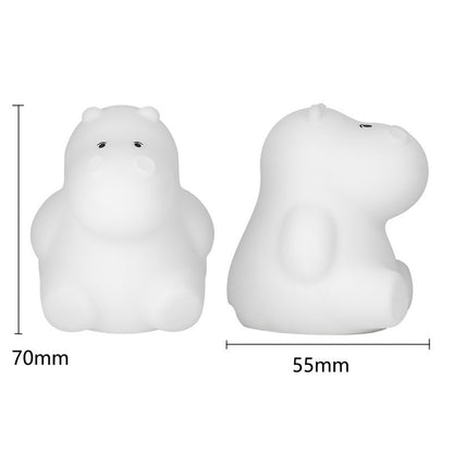 Silicone lamp mini night light Hippopotamus