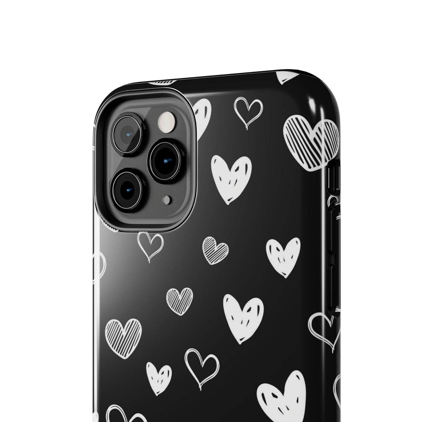 Heart doodles seamless pattern Tough Phone Cases