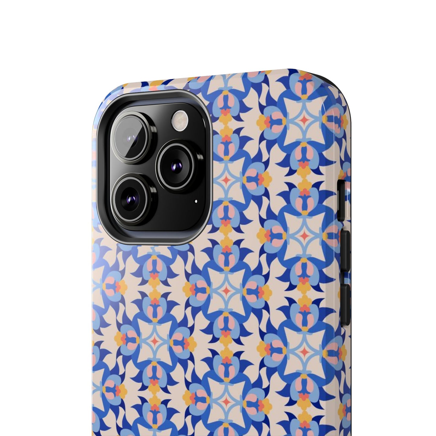 Floral Tile Pattern Tough Phone Cases