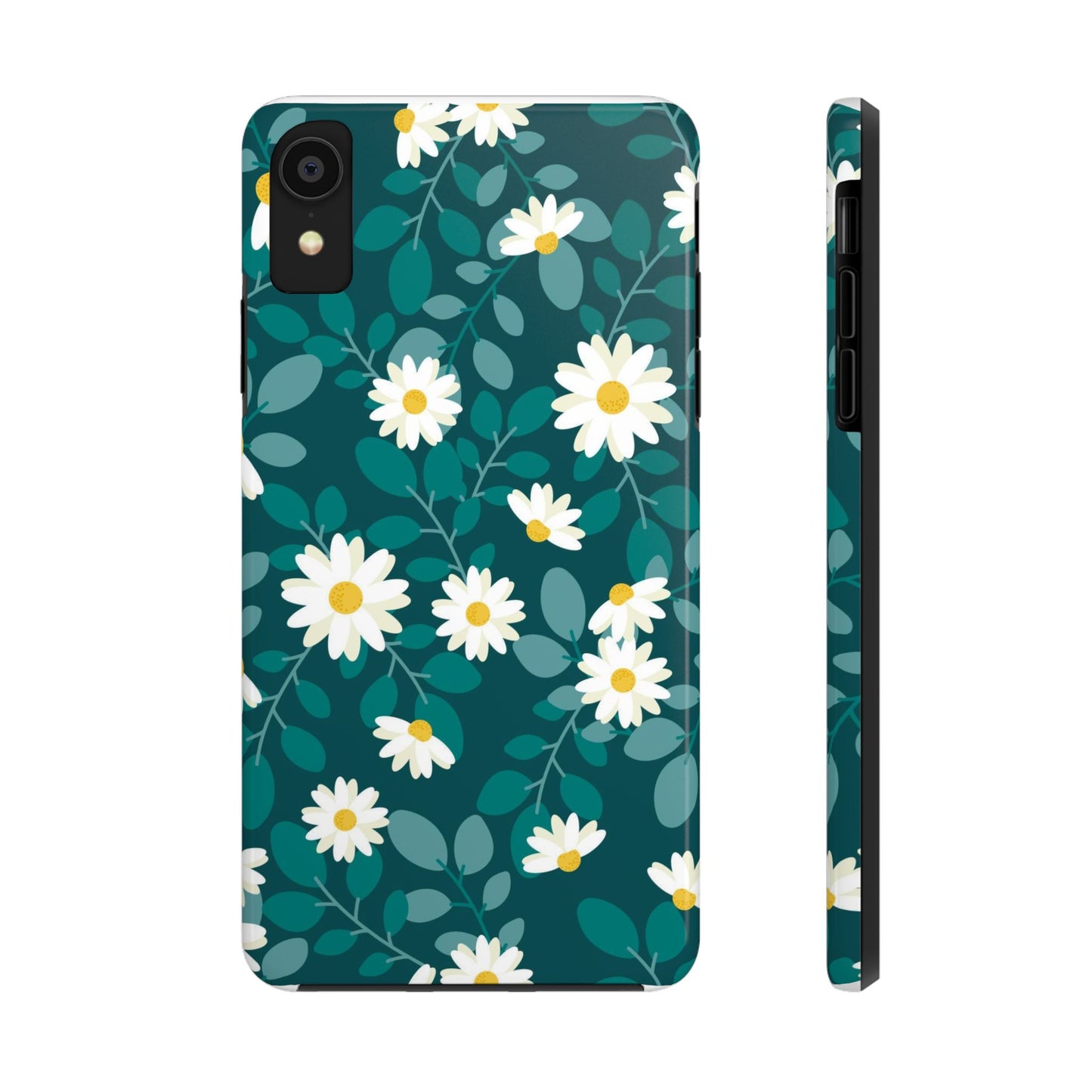 cute white daisy flower flat style seamless pattern Tough Phone Cases iPhone XR