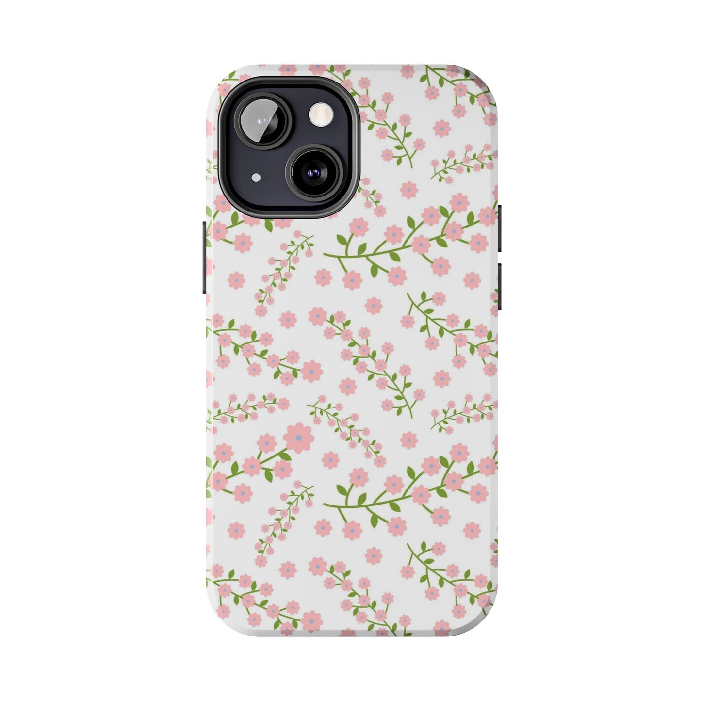 Seamless pattern green branches with blooming Tough Phone Cases