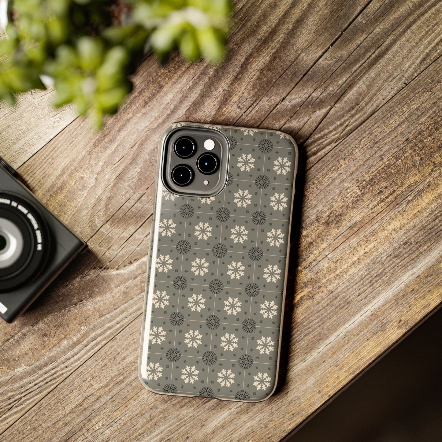 Grey Mosaic Pattern Tough Phone Cases