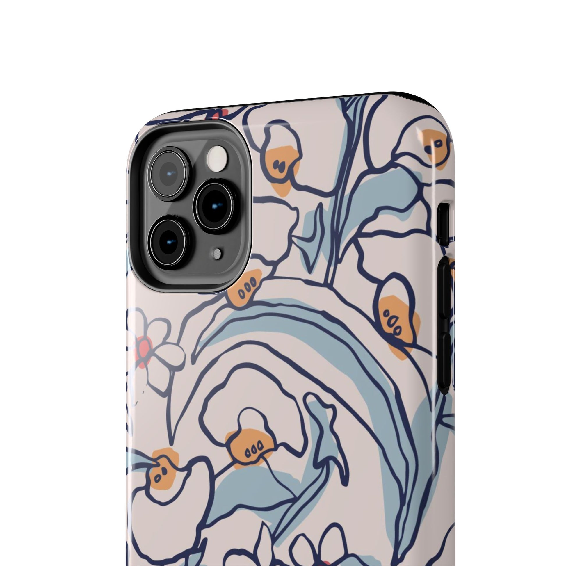 hand-drawn flower sketch Tough Phone Cases