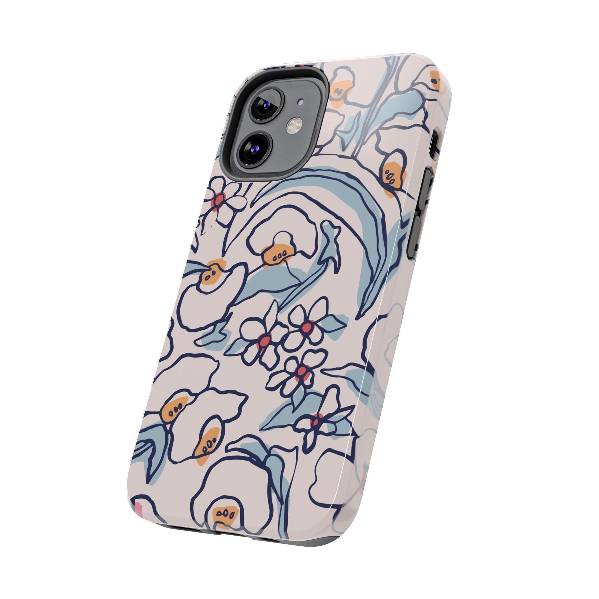 hand-drawn flower sketch Tough Phone Cases