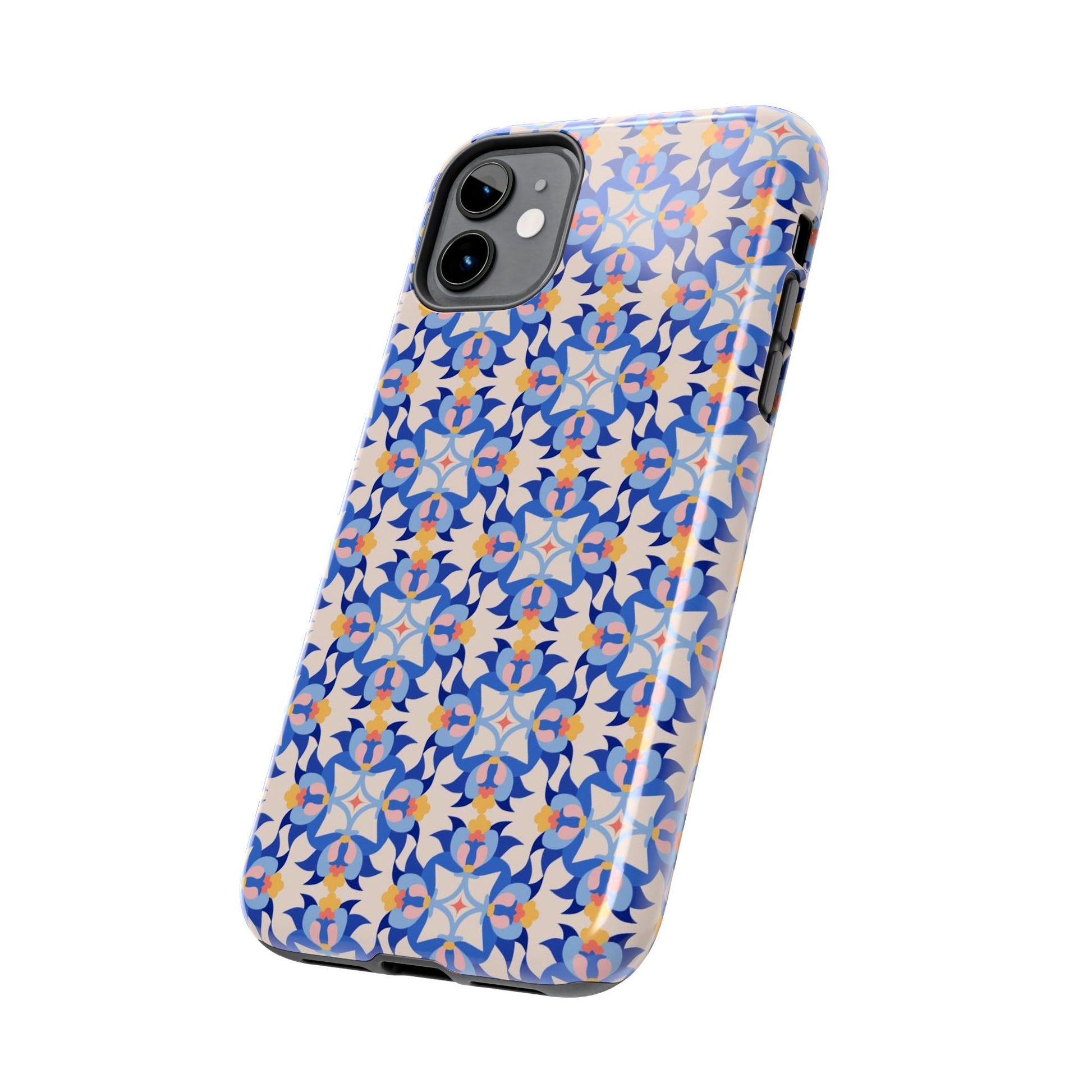 Floral Tile Pattern Tough Phone Cases