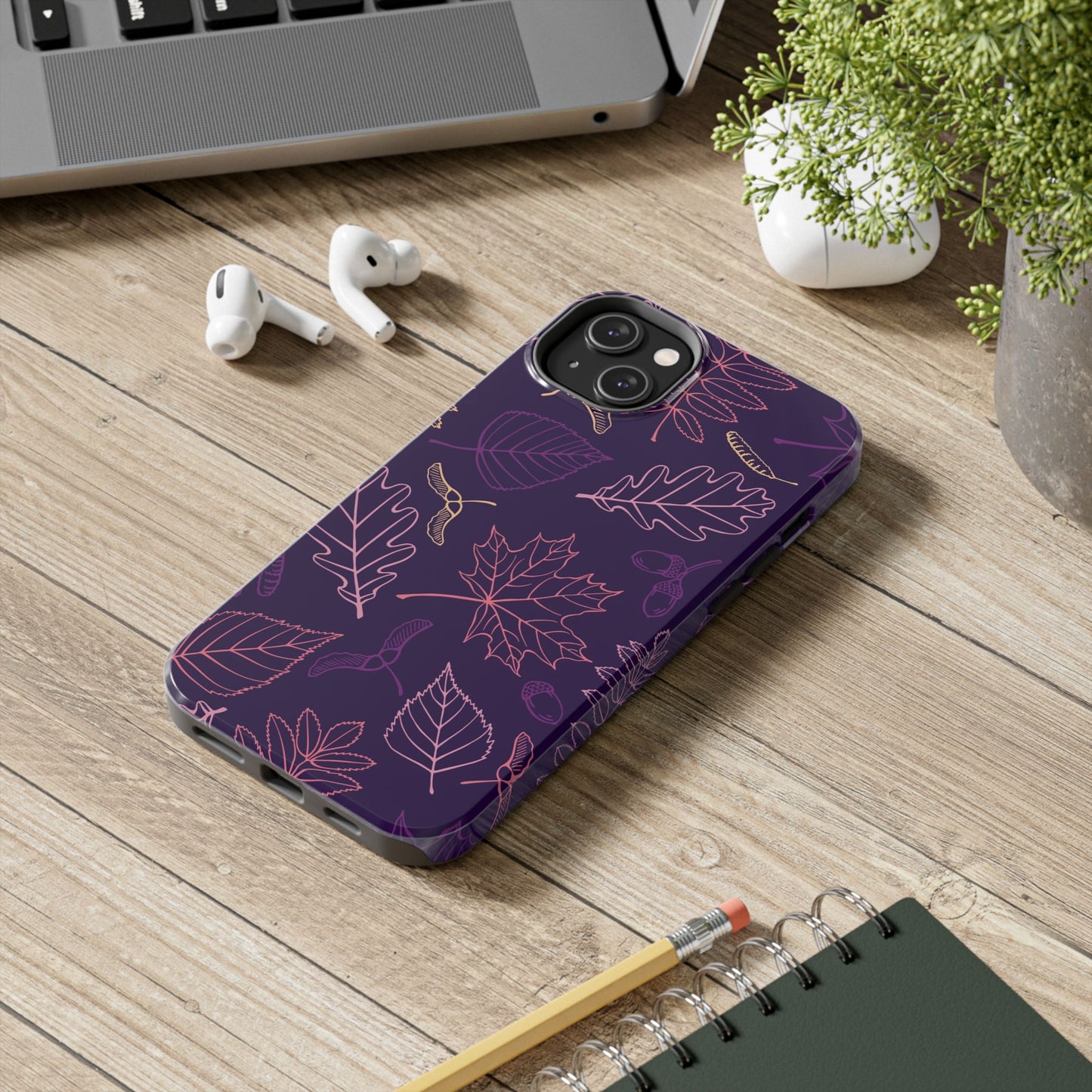 Seamless pattern with autumn leaves Tough Phone Cases