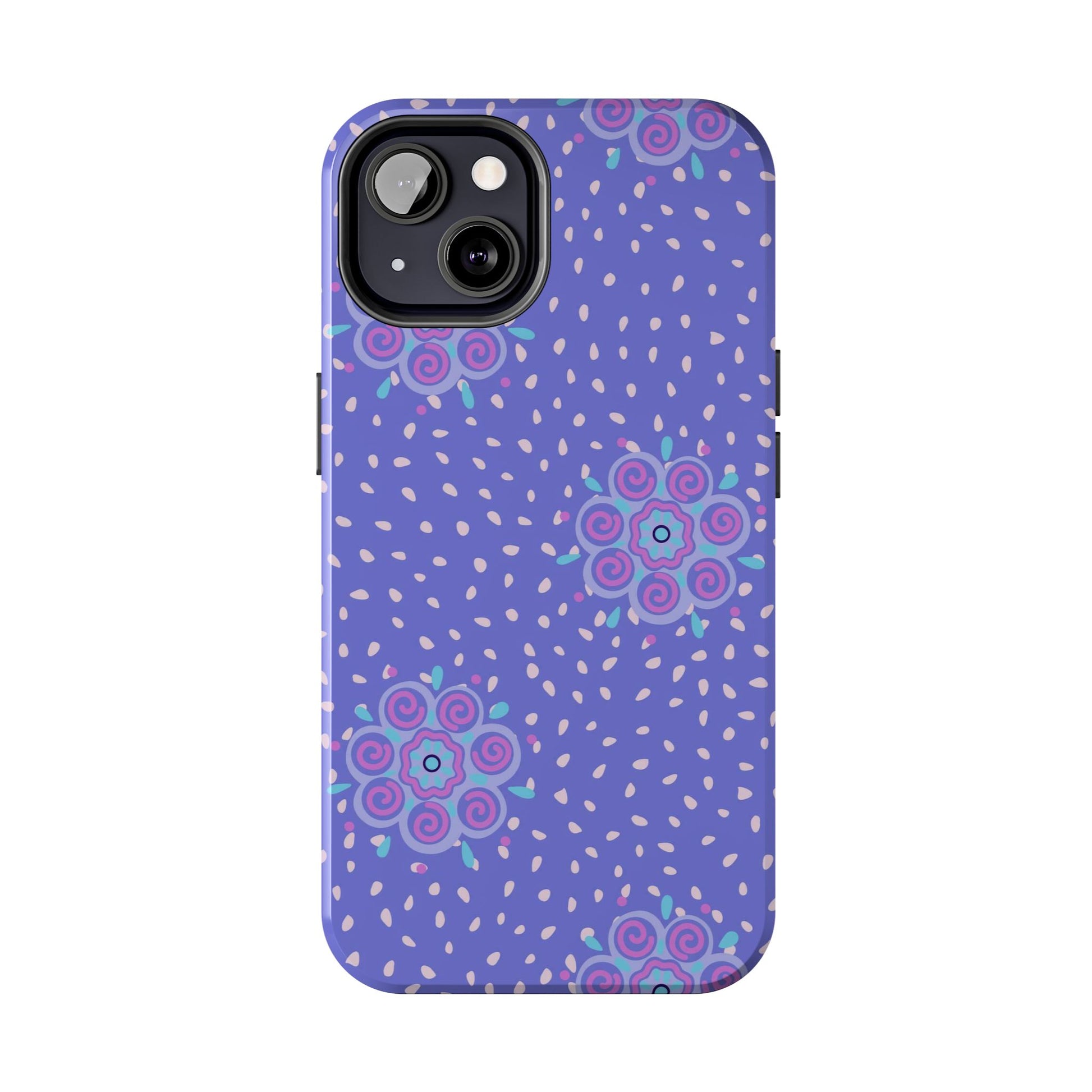 Abstract ethnic bud flower seamless pattern Tough Phone Cases