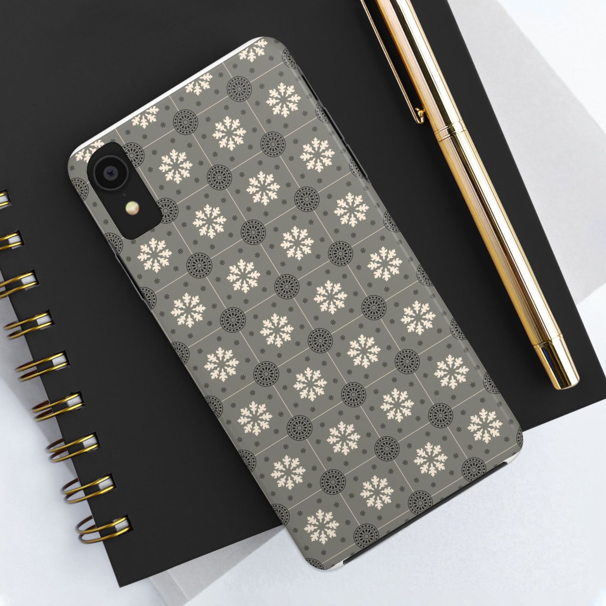 Grey Mosaic Pattern Tough Phone Cases