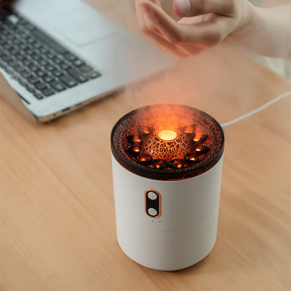 Volcanic Flame Aroma Essential Oil Diffuser USB Portable Jellyfish Air Humidifier Night Light Lamp Fragrance Humidifier Volcanic edition USB