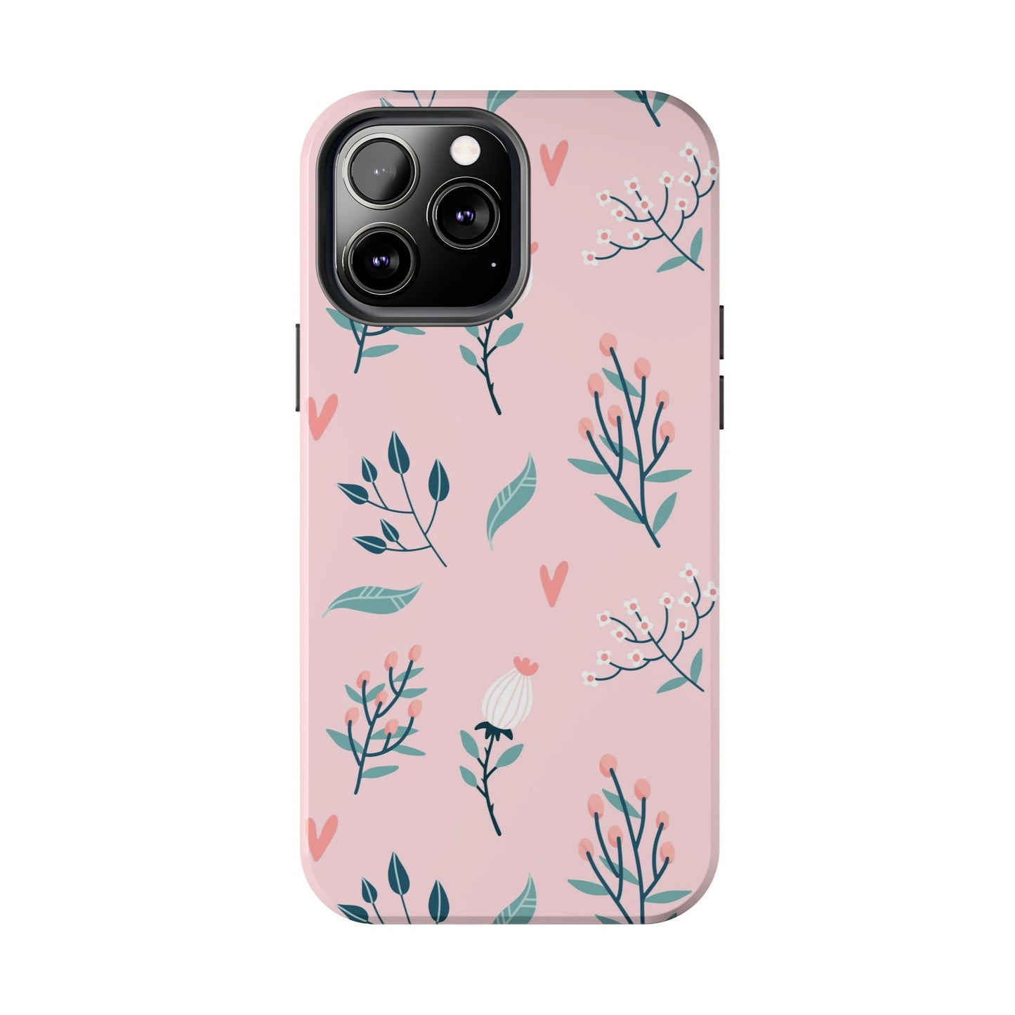 Floral seamless pattern. Garden flowers branches Tough Phone Cases