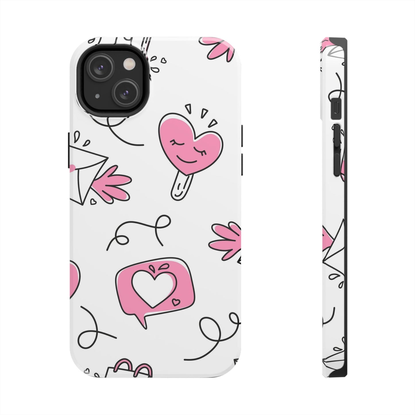 Seamless pattern of valentines calendars Tough Phone Cases iPhone 14 Plus