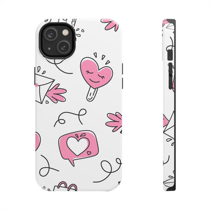 Seamless pattern of valentines calendars Tough Phone Cases iPhone 14 Plus