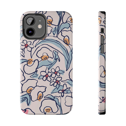 hand-drawn flower sketch Tough Phone Cases iPhone 12