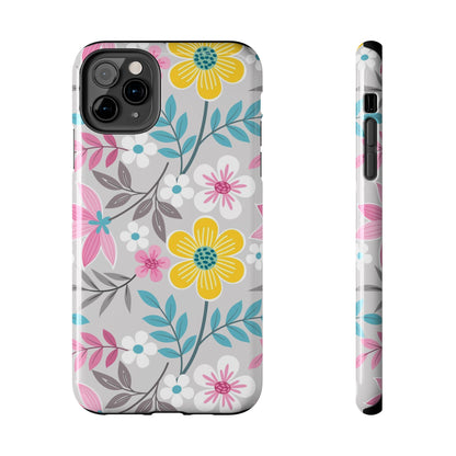 Colorful flowers and leaf Tough Phone Cases iPhone 11 Pro Max