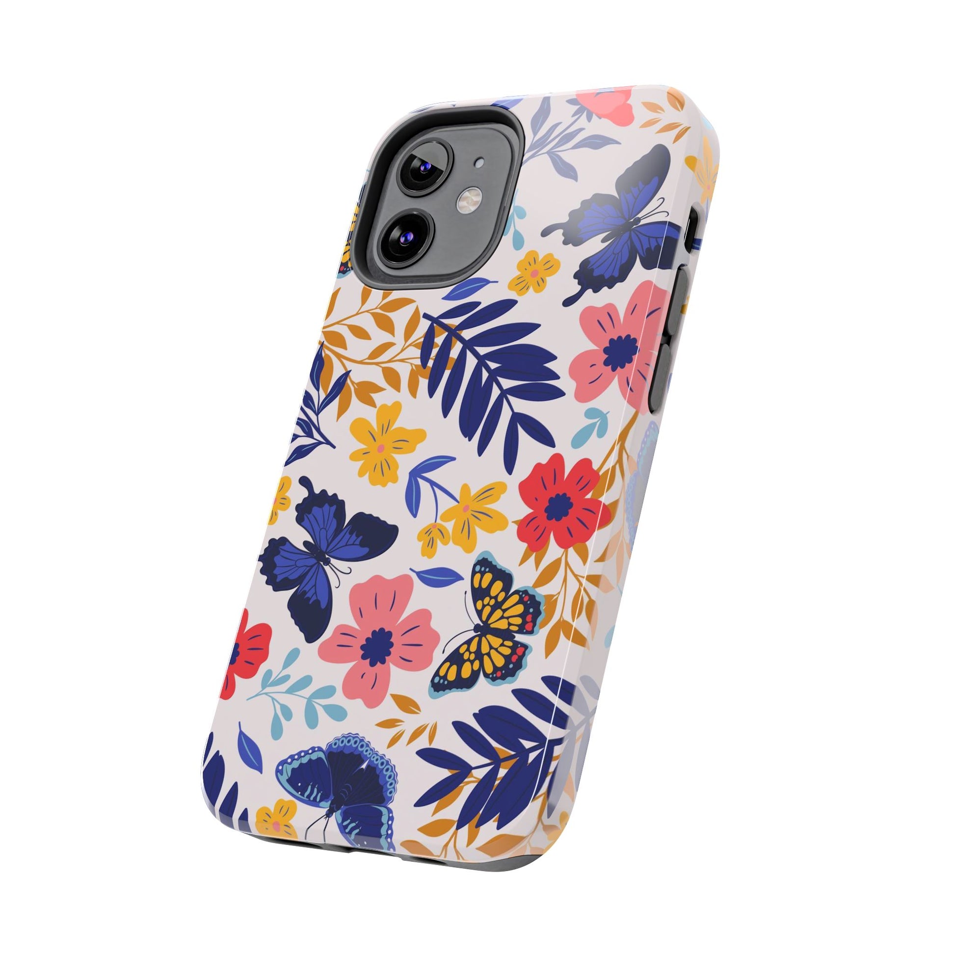 Seamless pattern with butterflies and flowers Tough Phone Cases