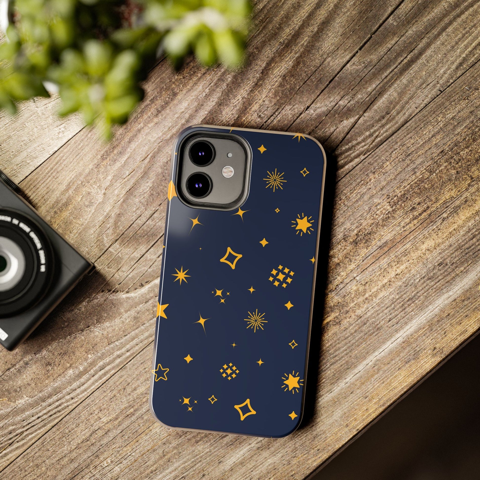 pattern on a blue Tough Phone Cases