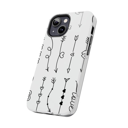 Set of cute doodle arrows for Valentine's Day Tough Phone Cases