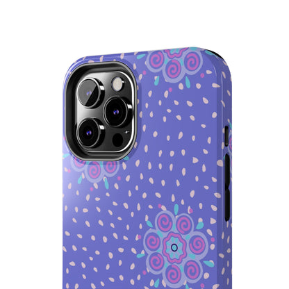 Abstract ethnic bud flower seamless pattern Tough Phone Cases