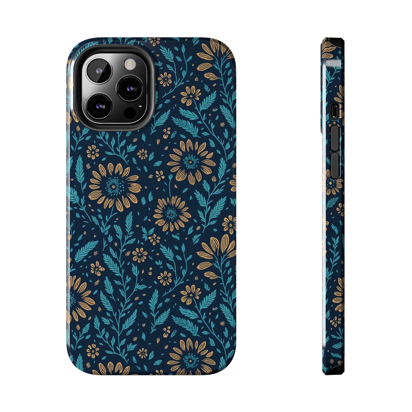 Flower Pattern Design Tough Phone Cases iPhone 12 Pro Max