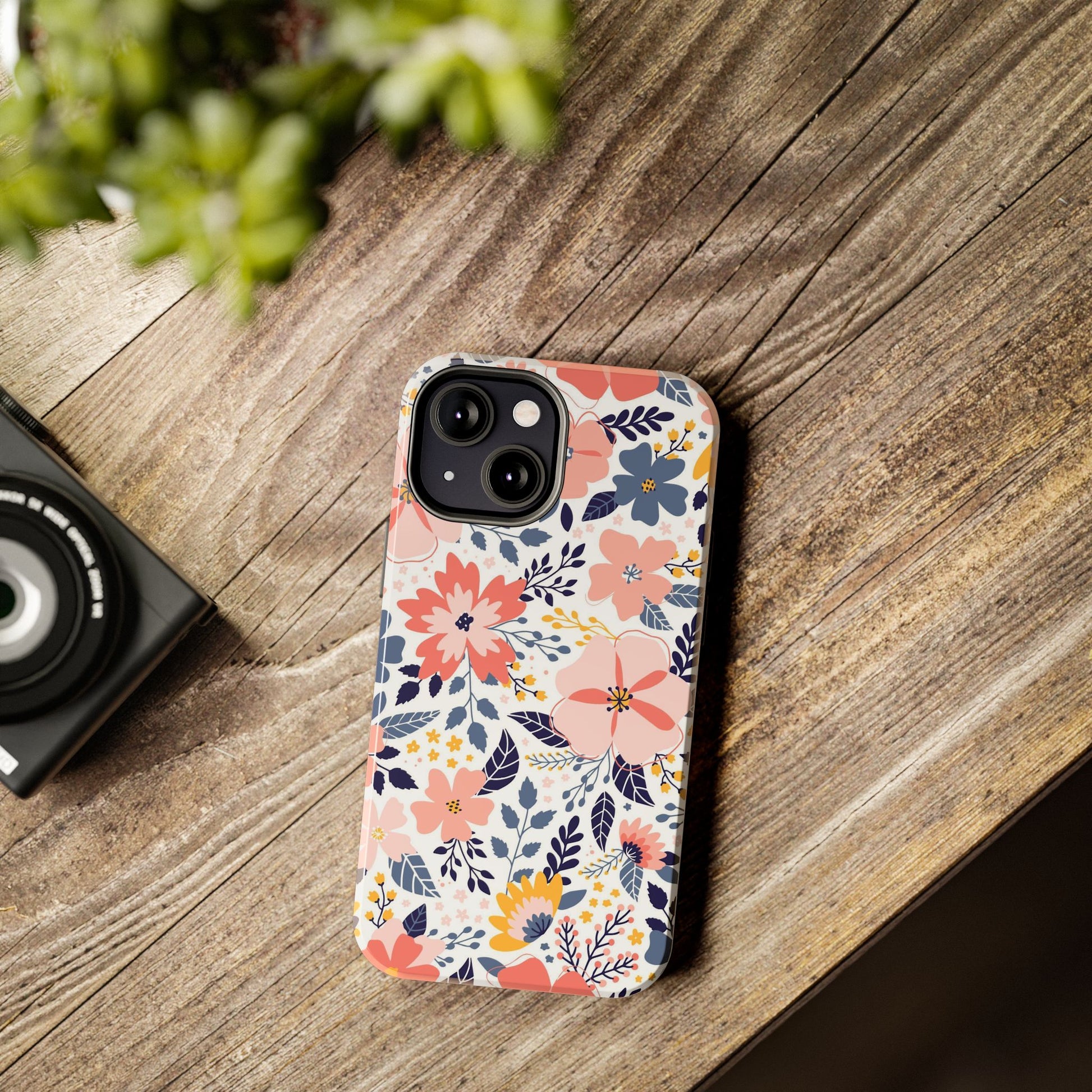 seamless pattern with abstract flowers Tough Phone Cases