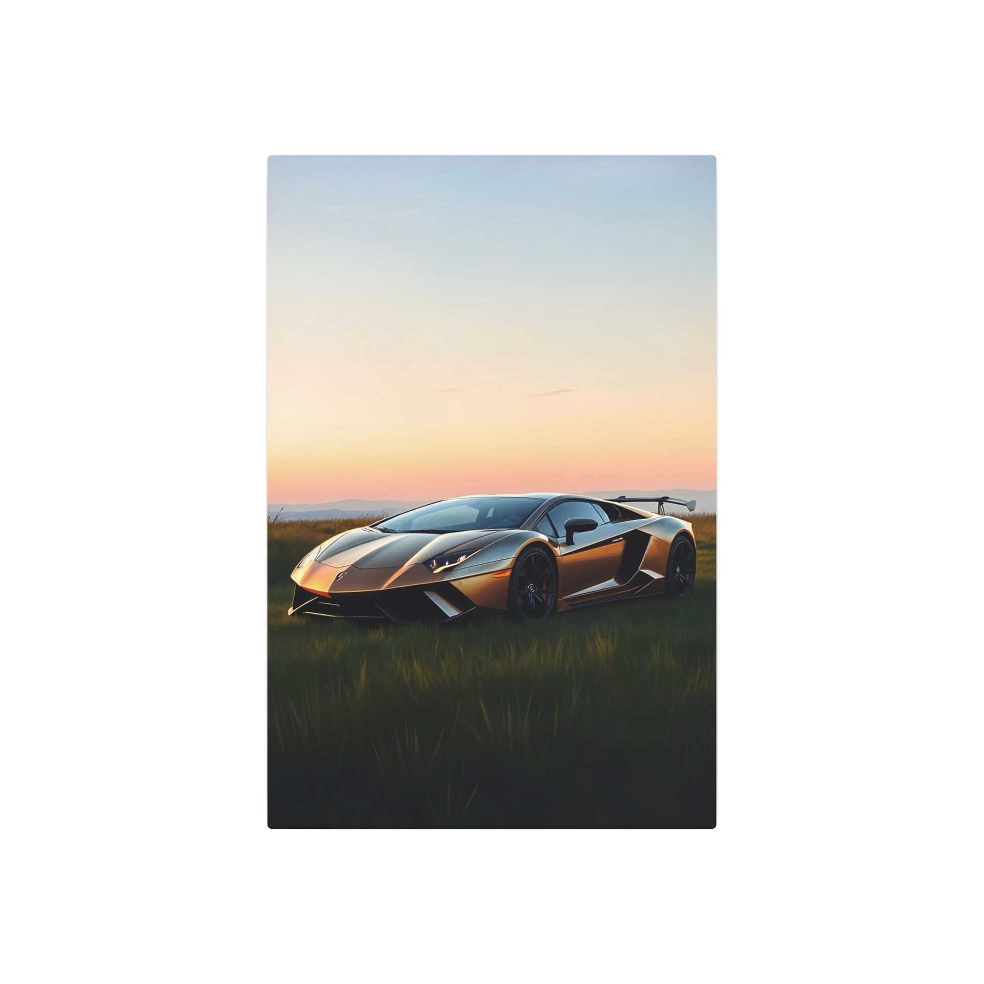 Stunning Metallic Lamborghini Aventador Wall Art | Perfect Gift for Car Enthusiasts