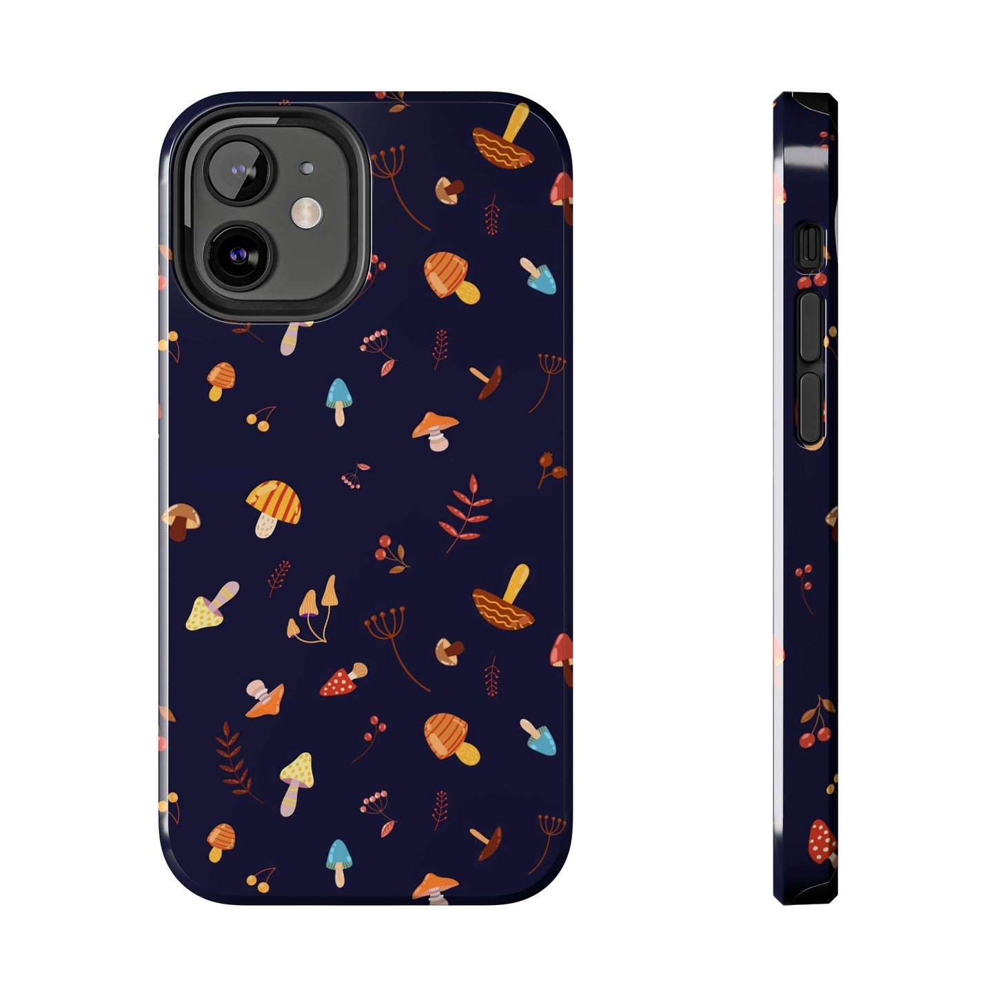 Seamless pattern with different mushrooms. Tough Phone Cases iPhone 12 Mini